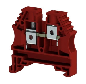 Клеммник на DIN-рейку 4мм.вк AVK-4 (красный)